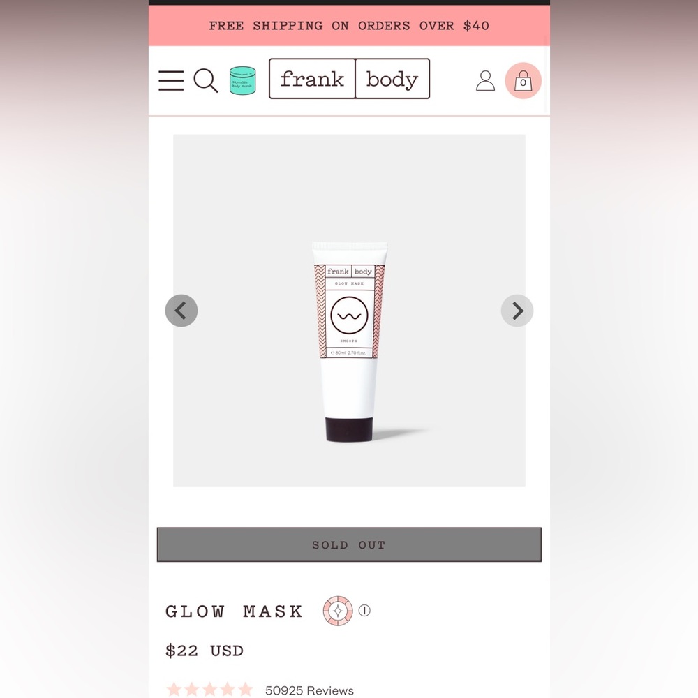 Frank Body Glow Mask
